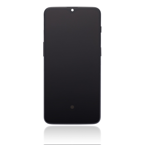 Replacement OLED Assembly With Frame Compatible For OnePlus 6T (Aftermarket Plus) (Mirror Black)
