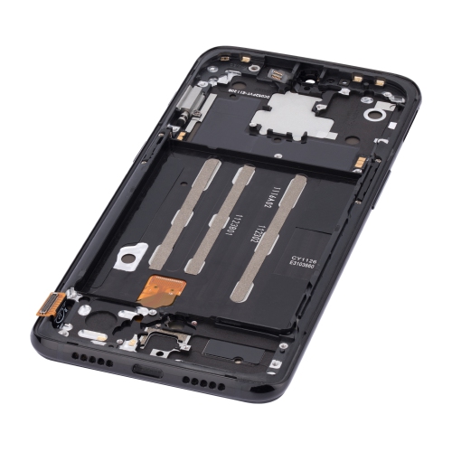 Replacement OLED Assembly With Frame Compatible For OnePlus 6T (Aftermarket Plus) (Mirror Black)