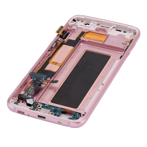 Replacement OLED Assembly With Frame Compatible For Samsung Galaxy S7 Edge (All US Models / G935A) (Rose Gold) by ESOURCE PARTS - Refurbished condition - Image 3