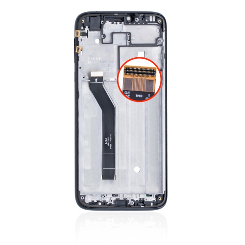 Replacement LCD Assembly With Frame Compatible For Motorola Moto G7 Power (XT1955-1/2/4/7 / 2019) (International Version) (154MM) (Ceramic Black) by ESOURCE PARTS - Refurbished condition - Image 3