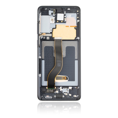 ESOURCE PARTS  Replacement Oled Assembly With Frame Compatible for Samsung Galaxy S20 Plus 5G (Service Pack) (Cosmic Black)