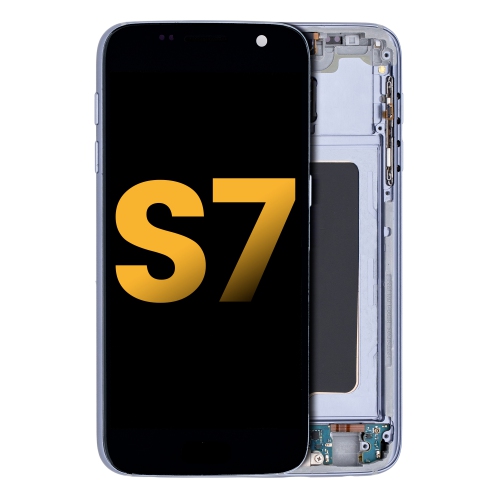 Replacement OLED Assembly With Frame Compatible For Samsung Galaxy S7 (All US Models) (Black Onyx) by ESOURCE PARTS - Refurbished condition - Image 2