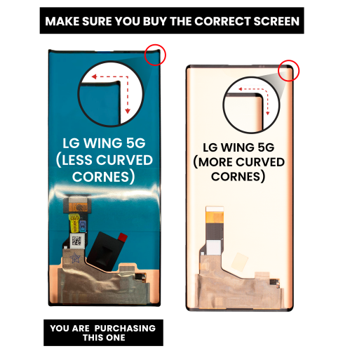 Replacement Main Screen OLED Assembly Without Frame Compatible For LG Wing 5G (International Version) (All Colors) by ESOURCE PARTS - Refurbished condition - Image 5