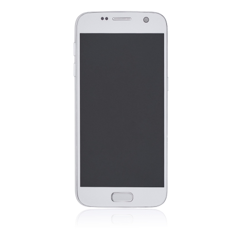 Replacement OLED Assembly With Frame Compatible For Samsung Galaxy S7 (All US Models) (Silver Titanium) by ESOURCE PARTS - Refurbished condition - Image 4