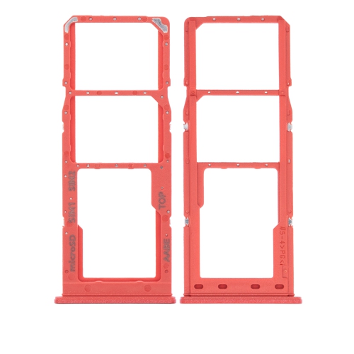 Replacement Dual Sim Card Tray Compatible For Samsung Galaxy A12 (Red)