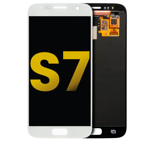 Replacement OLED Assembly Without Frame Compatible For Samsung Galaxy S7 (White Pearl) by ESOURCE PARTS - Refurbished condition - Image 3