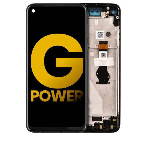 Refurbished - LCD Assembly With Frame Compatible For Motorola Moto G Power (XT2041-4 / XT2041-6 / XT2041-7 / XT2041DL / 2020) (Smoke Black)