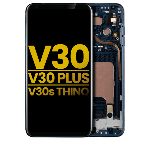 Refurbished - Replacement OLED Assembly With Frame Compatible For LG V30 / V30 Plus / V30S ThinQ (Moroccan Blue)