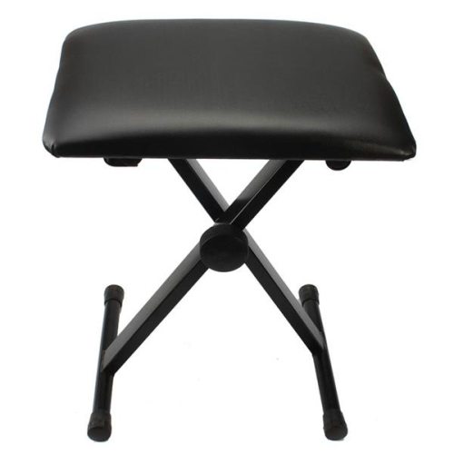 Piano Bench Height Adjustable Foldable Piano Stool, X-Shaped Piano Seat, Stable Piano Bench Padded Piano Stool, Black