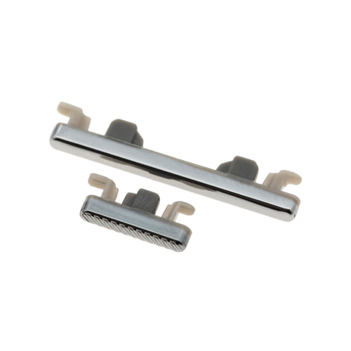 Replacement Hard Buttons Compatible For Motorola Moto G8 (XT2045-1 / 2020) / G Fast (XT2045-3 / 2020) (Silver) (US Version)