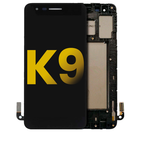 Replacement LCD Assembly With Frame Compatible For LG K9 (2018) (Black) by ESOURCE PARTS - Refurbished condition - CA$62.25
