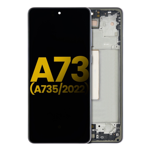 Refurbished - Replacement OLED Assembly With Frame Compatible For Samsung Galaxy A73 (A735 / 2022) (Gray)