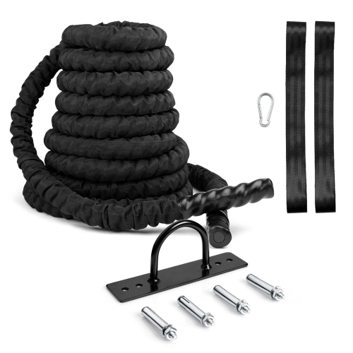 VENTRAY Battle Ropes With Anchor Strap Wall Mount Kit, Heavy Battle Exercise Training Fitness Rope Workout Equipment