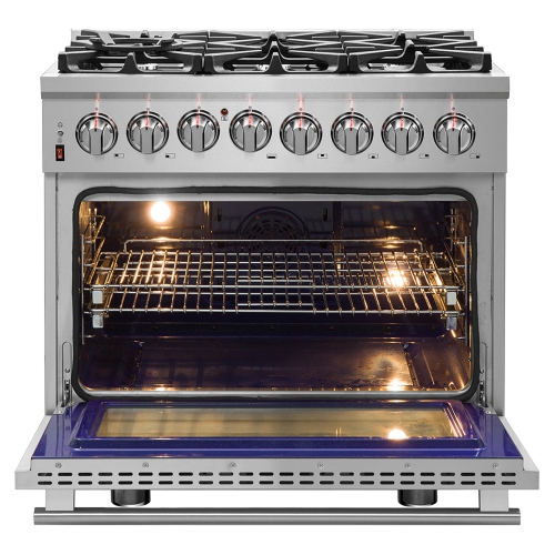 Forno Professional 36-Inch Freestanding Dual Fuel Electric 240V Oven Range