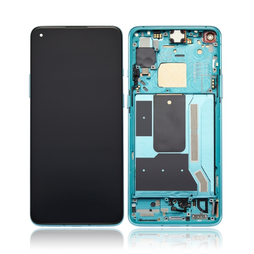 Replacement OLED Assembly With Frame Compatible For OnePlus 8T (Aquamarine Green) by ESOURCE PARTS - Refurbished condition - CA$338.89