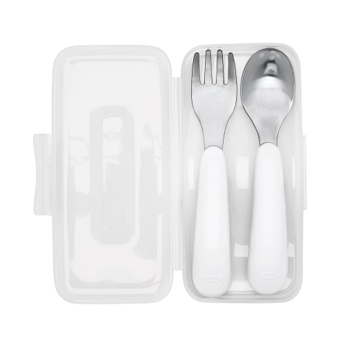 Oxo Tot - On-The-Go : Fork And Spoon Set - Gray