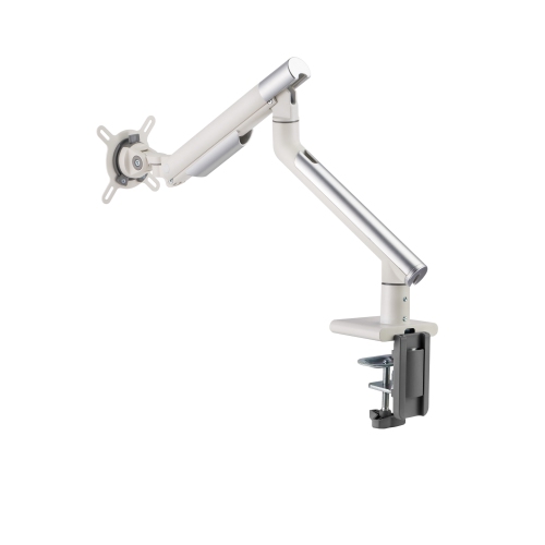 Ergoloop Single Monitor mount with USB Ports Vesa Compatible Full Motion & all Adjustments with Quick Release plate Rotation Stop and Built in cable