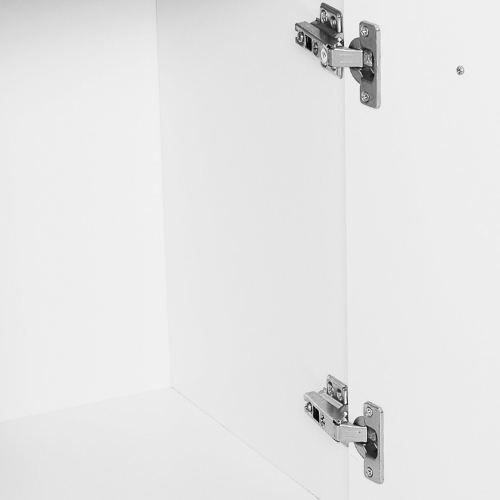 HOMCOM High Gloss Sideboard with 2 Drawers and 3 Doors, Buffet Cabinet with Adjustable Shelf, Coffee Bar Cabinet with Storage, White