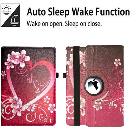 New iPad 9.7 2018 2017 / iPad Air 2 Case - 360 Degree Rotating Stand Protective Cover with Auto Sleep Wake for iPad 9.7 inch 6th Gen, 5th Gen/ iPad