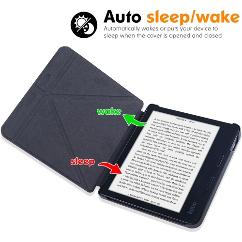 B Kobo Libra 2 Case - Premium PU Leather Origami Stand Protective Cover with Auto Wake/Sleep (Constellation)