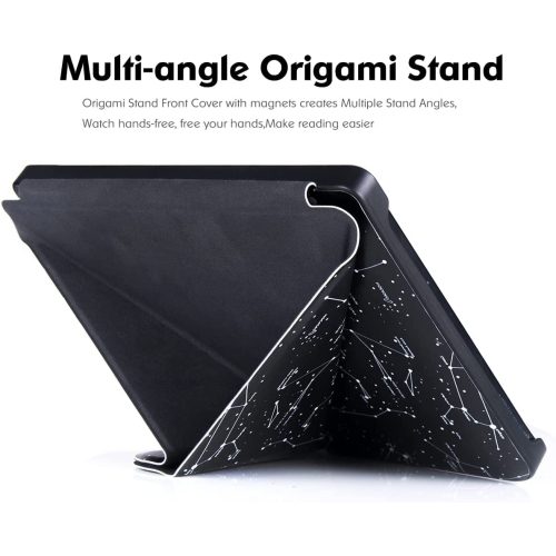 B Kobo Libra 2 Case - Premium PU Leather Origami Stand Protective Cover with Auto Wake/Sleep (Constellation)
