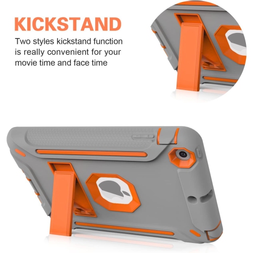 iPad Mini Case, iPad Mini 3 Case, iPad Mini 2 Case, M Heavy Duty Hybrid Shockproof Protective Silicone and PC Hard Case Full-body Rugged Protective