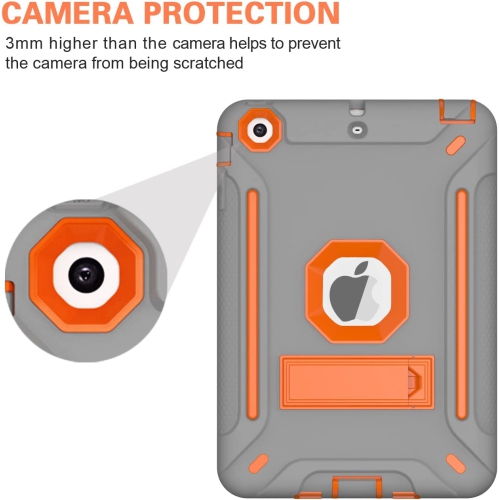 iPad Mini Case, iPad Mini 3 Case, iPad Mini 2 Case, M Heavy Duty Hybrid Shockproof Protective Silicone and PC Hard Case Full-body Rugged Protective