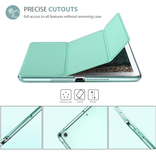 P iPad 9.7 Case 2018 iPad 6th Generation / 2017 iPad 5th Generation Case - Ultra Slim Lightweight Stand Case with Translucent Frosted Back Smart