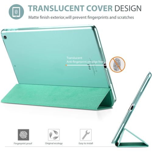 P iPad 9.7 Case 2018 iPad 6th Generation / 2017 iPad 5th Generation Case - Ultra Slim Lightweight Stand Case with Translucent Frosted Back Smart