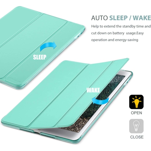 P iPad 9.7 Case 2018 iPad 6th Generation / 2017 iPad 5th Generation Case - Ultra Slim Lightweight Stand Case with Translucent Frosted Back Smart