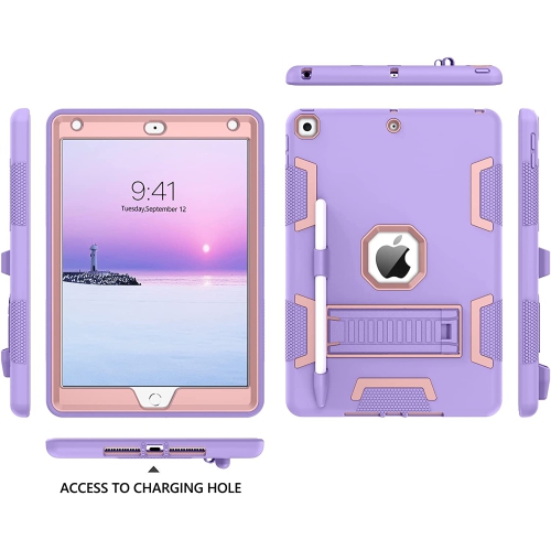 B iPad 9th Generation Case, iPad 8th Generation Case, iPad 7th Generation Case, iPad 10.2 Case, iPad 10.2 Case 2021 / 2020 / 2019, 3 in 1 Heavy Duty