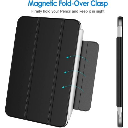 J Magnetic Case Compatible with iPad Mini 6, Support 2nd Gen Pencil Charging, Magnetic Attachment, Slim Smart Tablet Cover with Auto Wake/Sleep