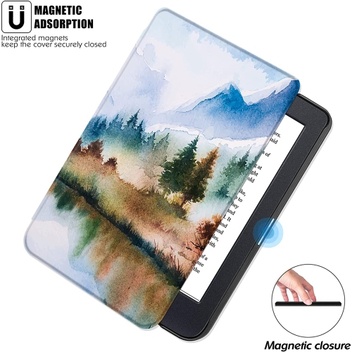 B Slim Case for Kobo Clara 2E - Lightweight PU Leather Sleepcover with Auto Sleep/Wake (Landscape)