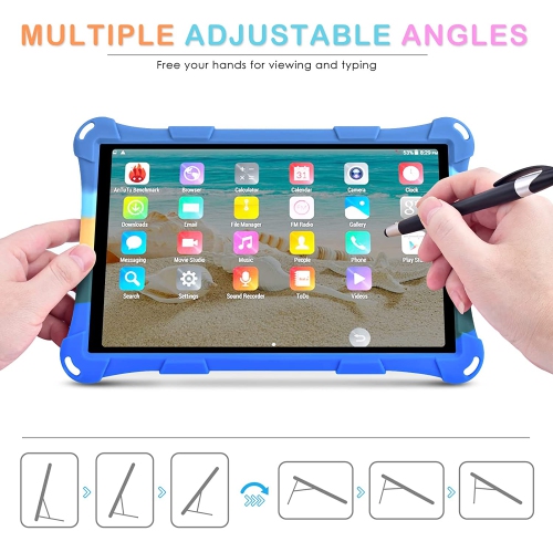 D Silicone Case for Samsung Galaxy Tab A7 Lite 8.7 inch 2021 Release, Multi-Angle Case, Soft Lightweight Case for Tab A7 Lite 8.7 with Strap & Stylus