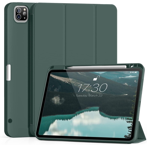 Étui J pour iPad Pro 12.9 6e génération 2022, 5e génération 2021 avec porte-crayon, étui souple à dos mince pour iPad 12.9 6e/3e génération