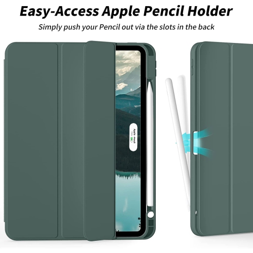 Étui J pour iPad Pro 12.9 6e génération 2022, 5e génération 2021 avec porte-crayon, étui souple à dos mince pour iPad 12.9 6e/3e génération