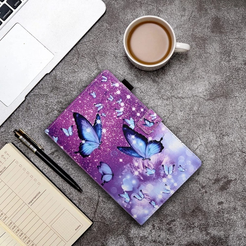 All-New Amazon Fire HD 8 & 8 Plus Case, Not Suitable for 7th/8th/9th Fire 8, Premium PU Leather Stand Cover with Smart Auto Wake/Sleep, Butterfly