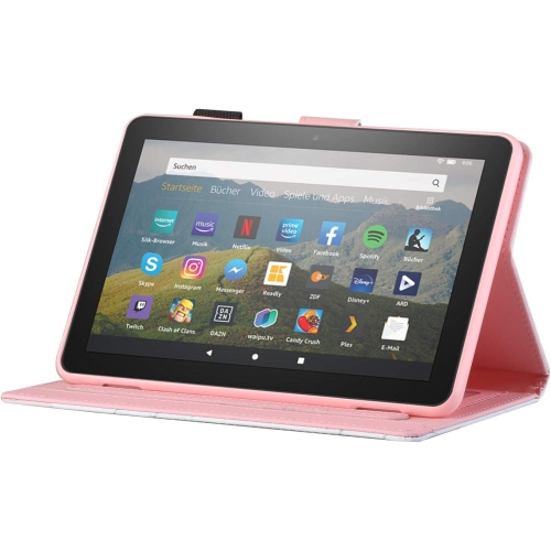 All-New Amazon Fire HD 8 & 8 Plus Case, Not Suitable for 7th/8th/9th Fire 8, Premium PU Leather Stand Cover with Smart Auto Wake/Sleep, Butterfly