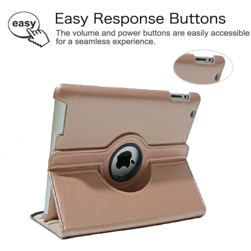 iPad 2/3/4 Case - 360 Degree Rotating Stand Smart Case Protective Cover with Auto Wake Up/Sleep Feature for Apple iPad 4, iPad 3 & iPad 2