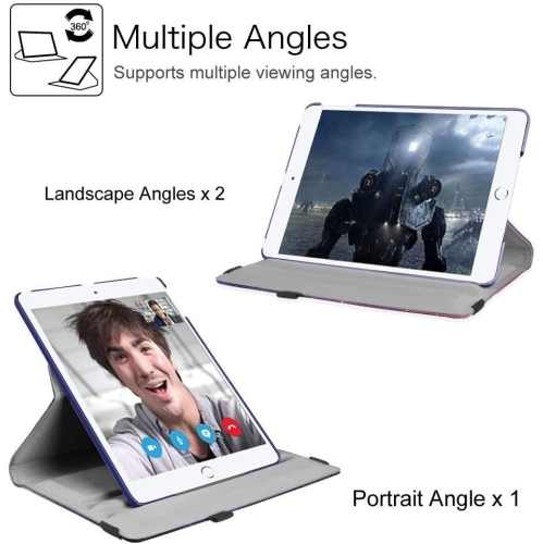 iPad 2/3/4 Case - 360 Degree Rotating Stand Smart Case Protective Cover with Auto Wake Up/Sleep Feature for Apple iPad 4, iPad 3 & iPad 2