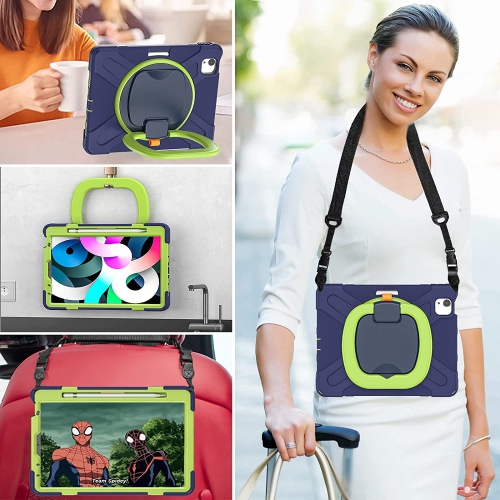 S iPad Air 5th/4th Generation Case, iPad Pro 11 Case 4th/3rd /2nd/1st Gen, Shockproof Rugged Cover for iPad Air 10.9 2022 2020 - Pencil Holder