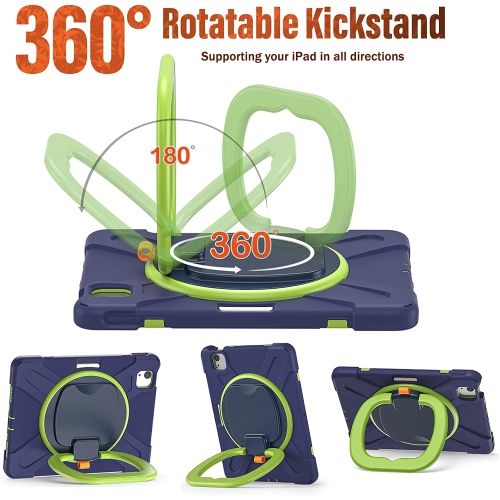 S iPad Air 5th/4th Generation Case, iPad Pro 11 Case 4th/3rd /2nd/1st Gen, Shockproof Rugged Cover for iPad Air 10.9 2022 2020 - Pencil Holder