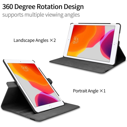 New iPad 9.7 2018 2017 / iPad Air 2 Case - 360 Degree Rotating Denim Fabric Cover with Auto Sleep Wake for iPad 9.7 inch / iPad Air 2/ iPad Air