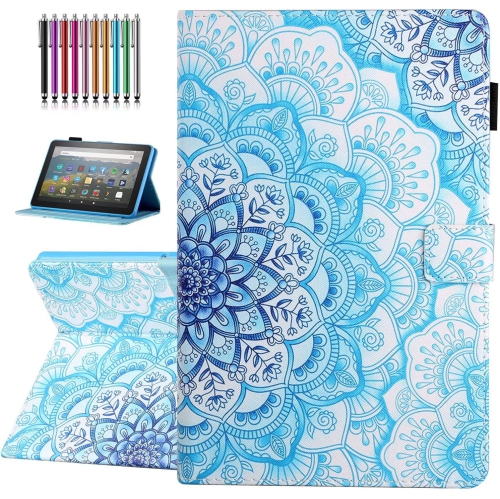 All-New Amazon Fire HD 8 & 8 Plus Case, Not Suitable for 7th/8th/9th Fire 8, Premium PU Leather Stand Cover with Smart Auto Wake/Sleep, Mandala