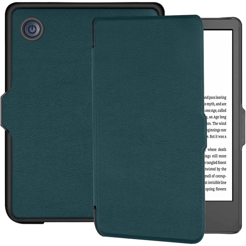 Coque TPU Transparente Souple Pour Kobo Clara BW 2024 (6 Pouces) - Fonction Veille/réveil Automatique, Vert Foncé