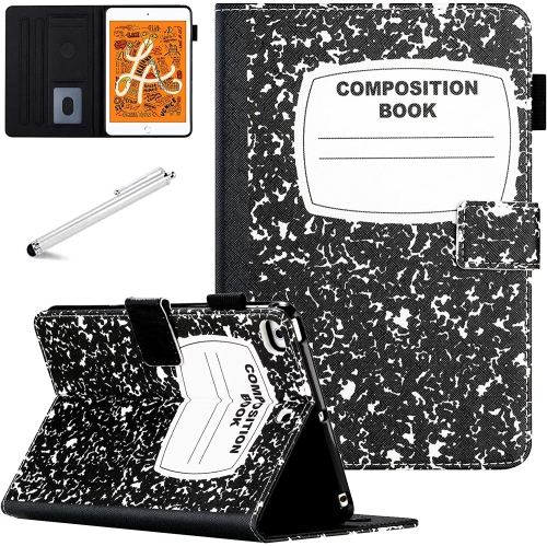 iPad Mini 5 Case Mini 4 Mini 3 2 Cover, F Smart Wake Sleep Flip Stand Case Soft PU Leather Protective Case with Card Slot Pen Holder for Apple iPad