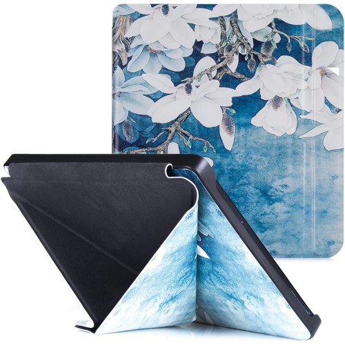 B Kobo Libra 2 Case - Premium PU Leather Origami Stand Protective Cover with Auto Wake/Sleep (Magnolia)