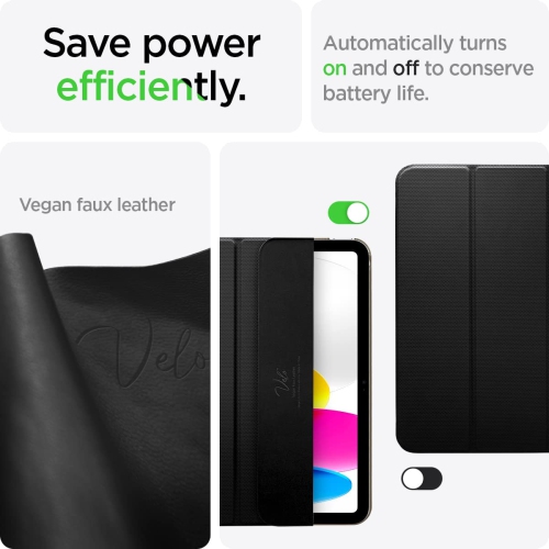 S Liquid Air Folio Designed for iPad 10.9 inch Case iPad 10th Generation Case - Black