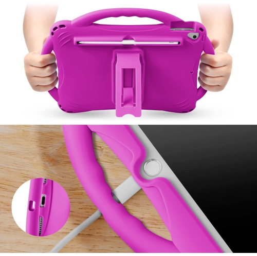 iPad 10.2 case, T iPad 9th/8th/7th Generation Case for Kids with Tempered Glass Screen Protector and Strap, Silicone Shockproof iPad 10.2 inch 2021