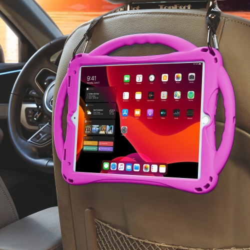 iPad 10.2 case, T iPad 9th/8th/7th Generation Case for Kids with Tempered Glass Screen Protector and Strap, Silicone Shockproof iPad 10.2 inch 2021